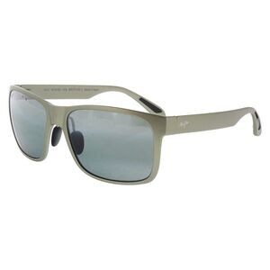 Maui Jim MJ0432S005 Red Sands Rectangular Sunglasses GreyishGreen Nylon Frame